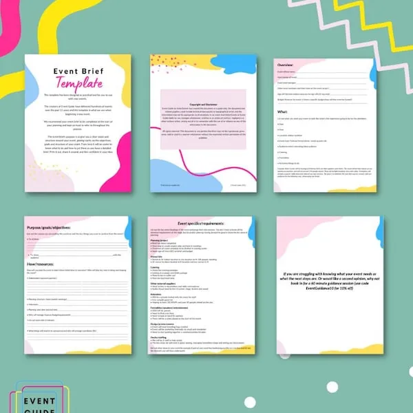 Printable launch event brief template