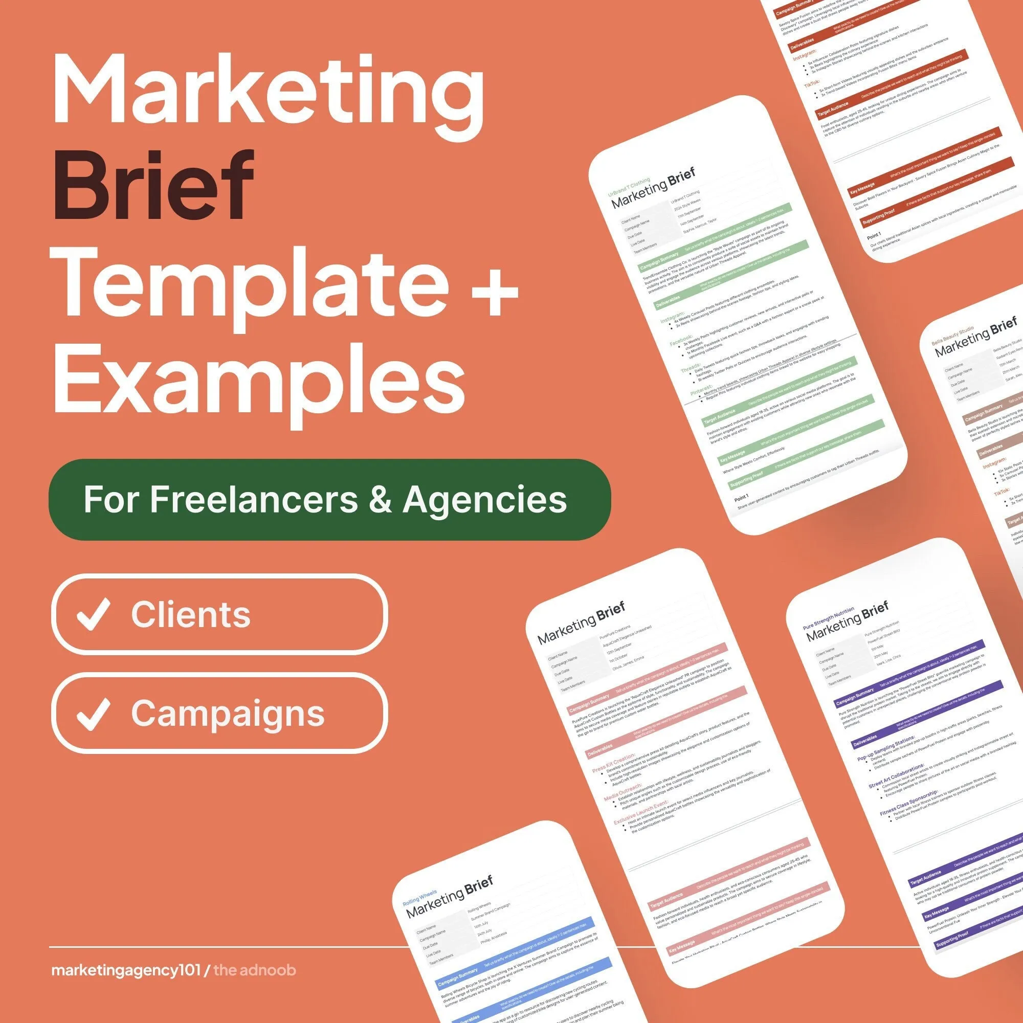 Printable marketing video brief template