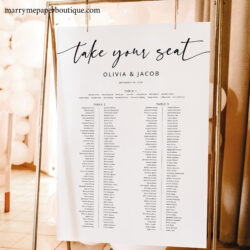 Blank Alphabetical Wedding Seating Chart Template Excel Sample