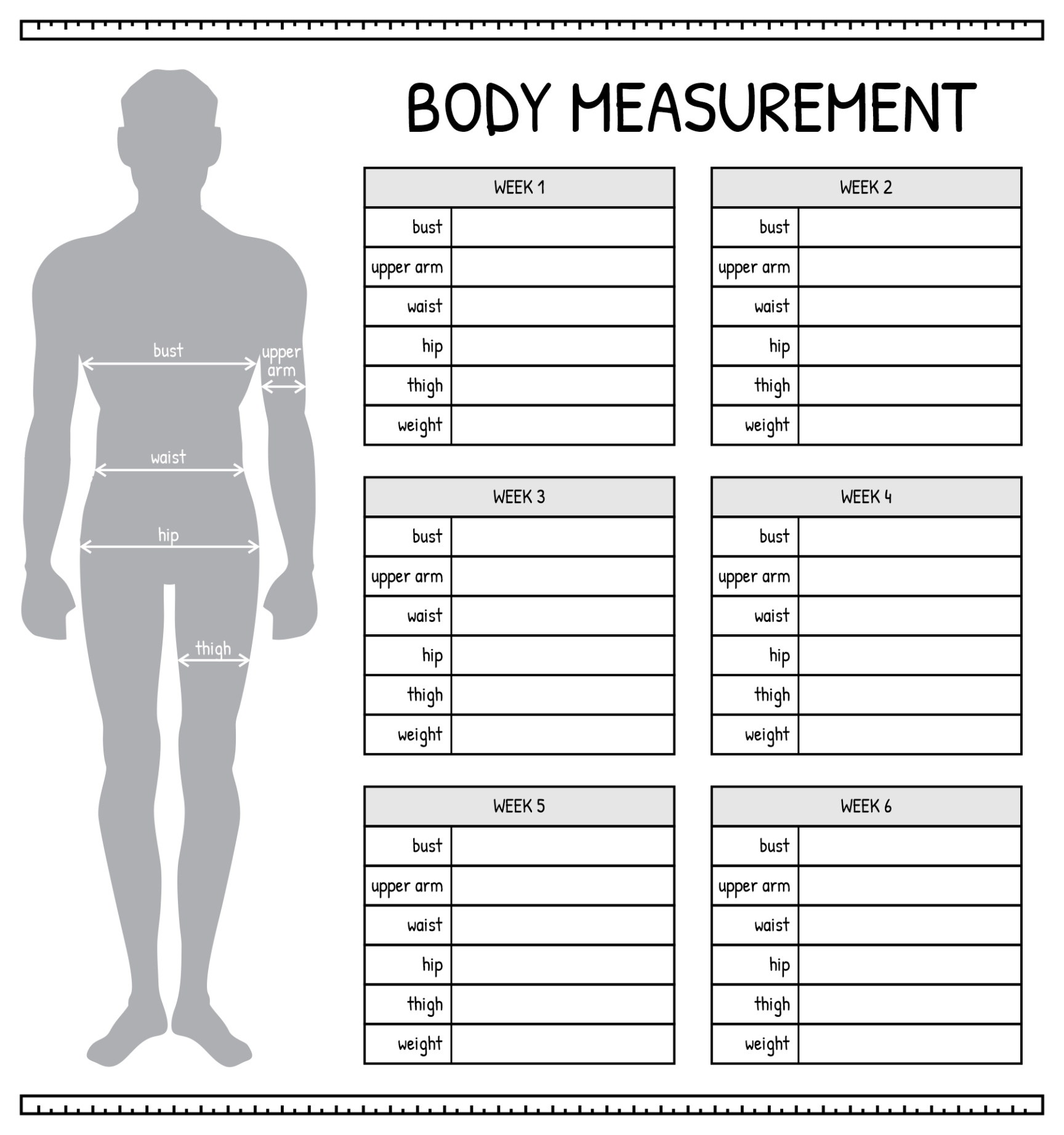 Blank Before And After Chart Template Word