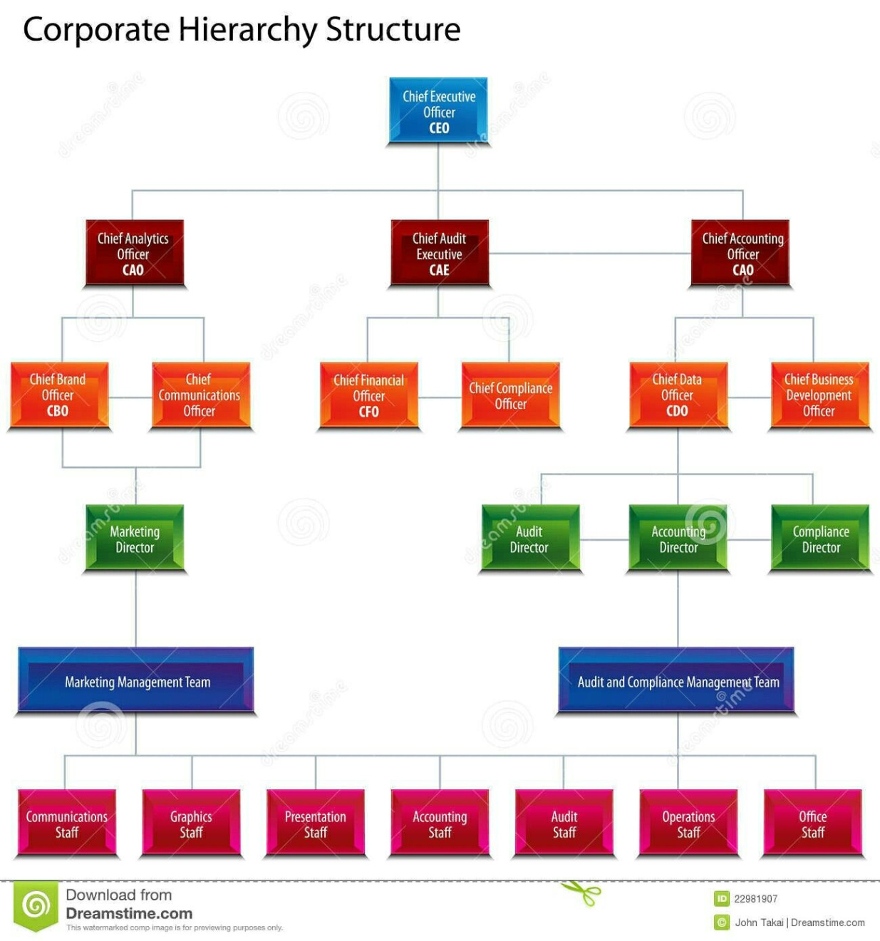 Blank Company Structure Flow Chart Template Excel