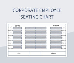 Blank Conference Room Seating Chart Template Excel Sample