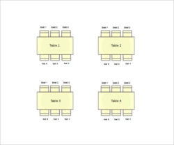 Blank Dinner Party Seating Chart Template Pdf Sample