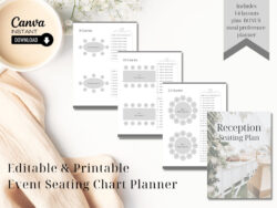 Blank Easy Wedding Seating Chart Template Pdf