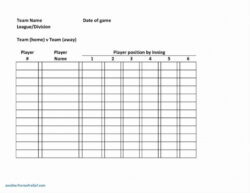 Blank Football Offense Depth Chart Template Excel