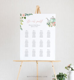 Bridal Shower Seating Chart Template Pdf Sample