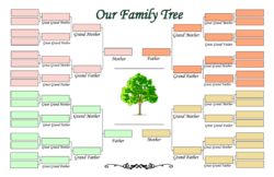 Custom 5 Generation Family Tree Chart Template Doc Sample