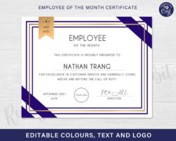 Custom Employee Of The Month Chart Template Doc Sample