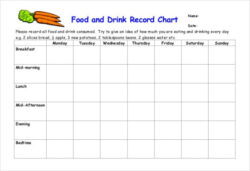 Custom Food And Fluid Intake Chart Template Doc