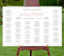 Custom Wedding Ceremony Seating Chart Template Excel