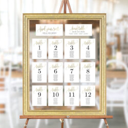 Editable Easy Wedding Seating Chart Template Excel