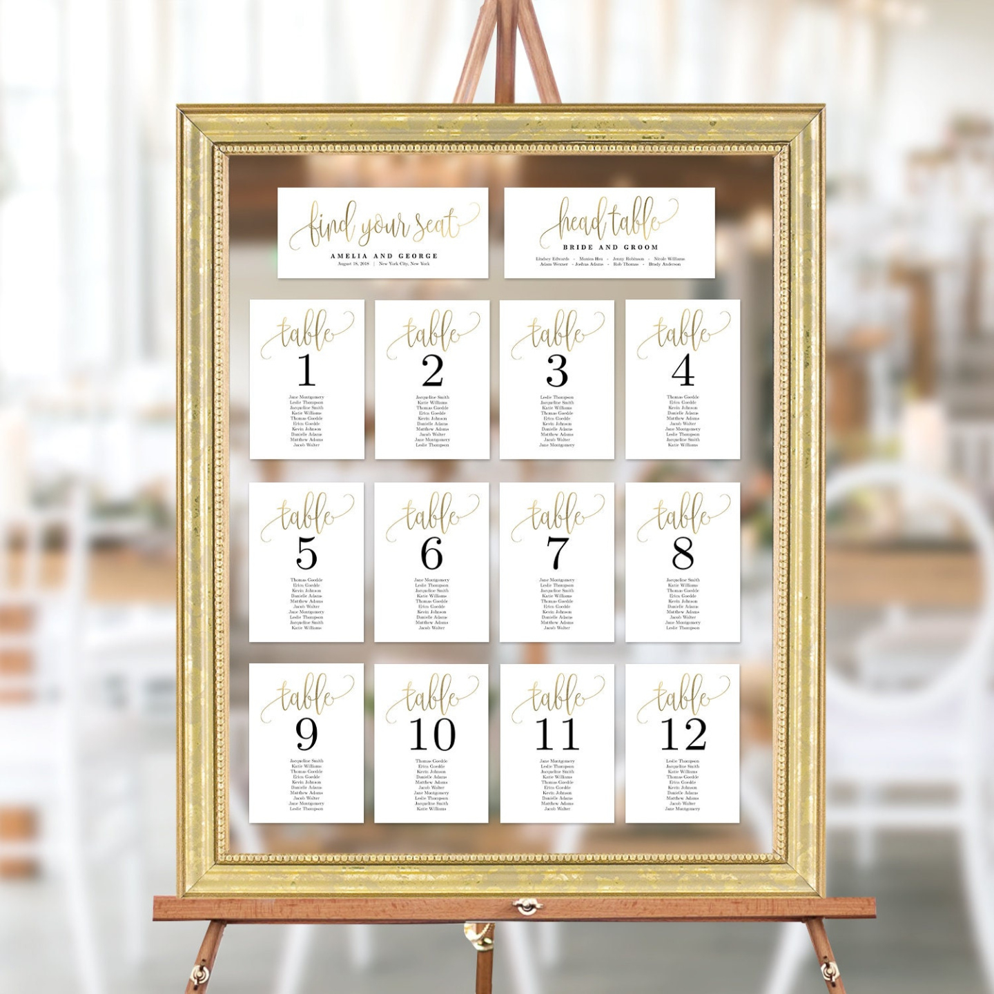 Editable Easy Wedding Seating Chart Template Excel