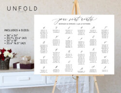 Free  Alphabetical Wedding Seating Chart Template Doc Sample