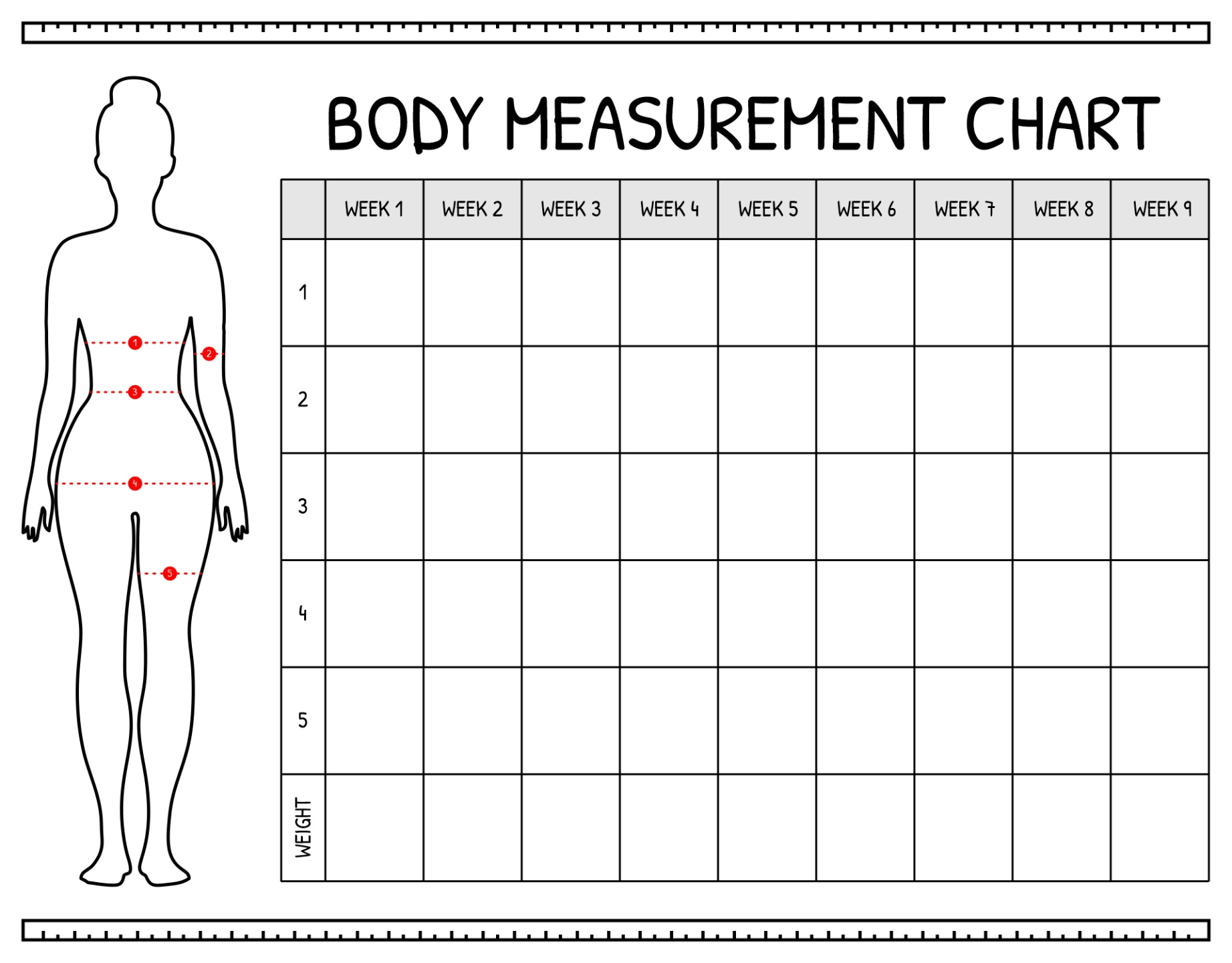 Free Blank Before And After Chart Template Pdf