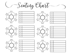 Free Blank Dining Room Seating Chart Template Doc