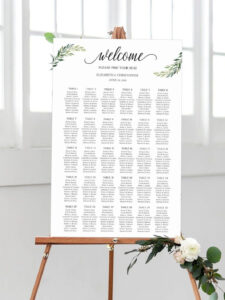 Free Blank Wedding Reception Seating Chart Template Doc Sample