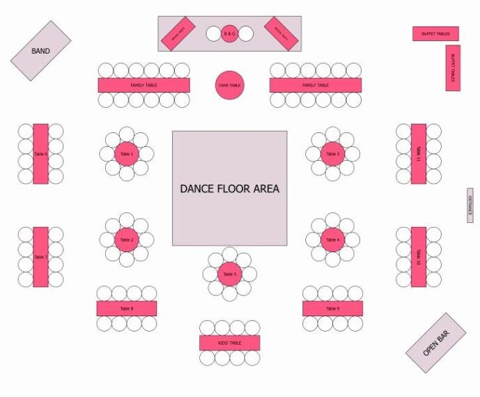 Free  Circle Table Seating Chart Template