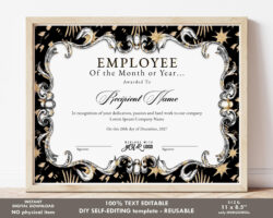 Free Custom Employee Of The Month Chart Template