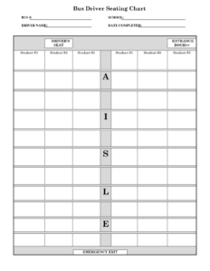 Free Editable 72 Passenger Bus Seating Chart Template Pdf Sample