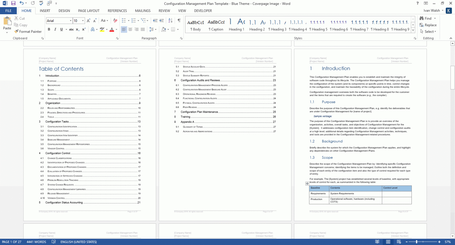 Free Editable Configuration Control Board Charter Template Pdf Sample