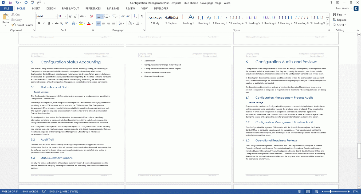 Free Editable Configuration Control Board Charter Template Word