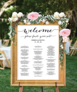 Free Editable Wedding Reception Seating Chart Template Excel Sample