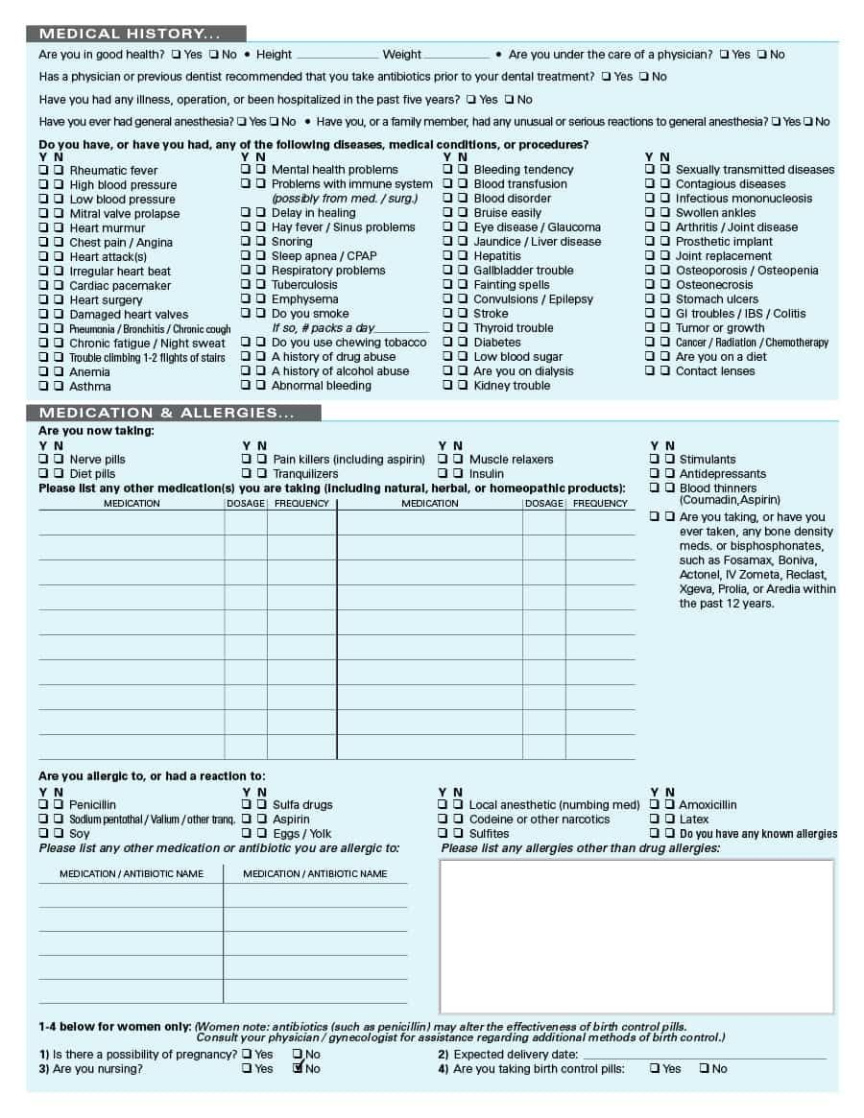 Free  Family Medical History Chart Template