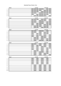 Free Printable Basketball Plus Minus Chart Template Word