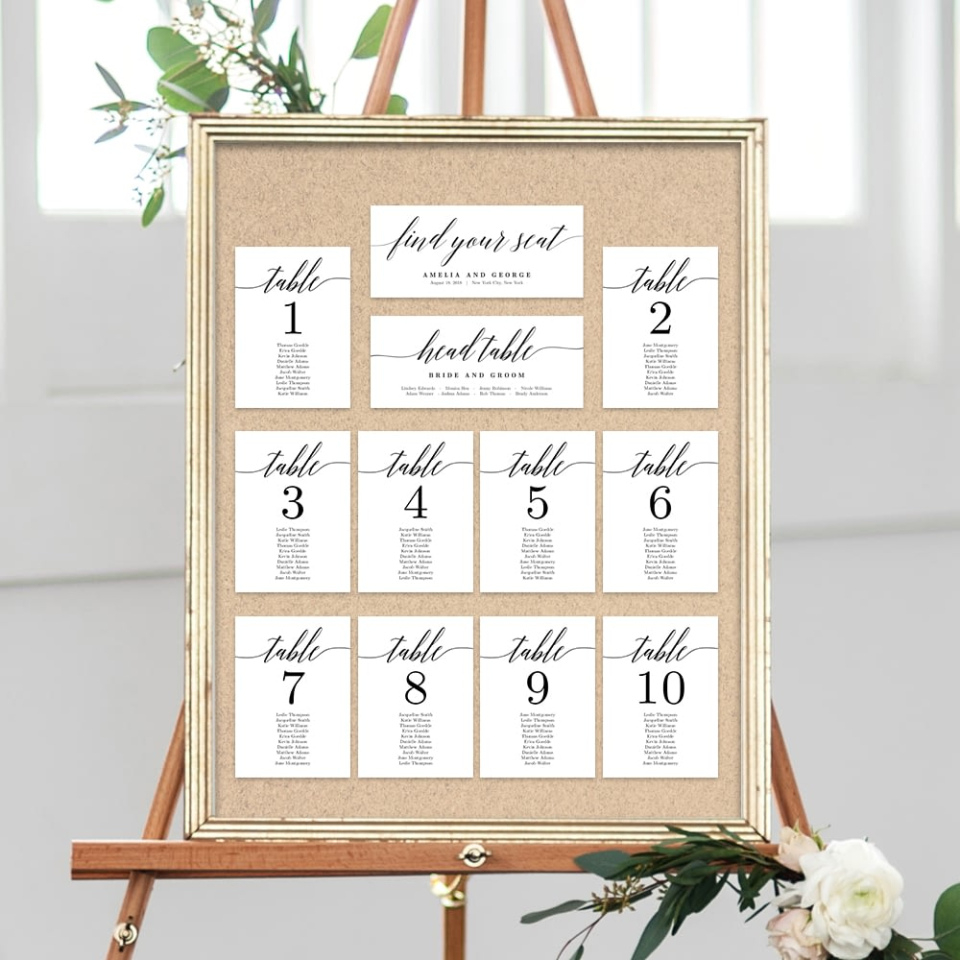 Free Printable Dinner Party Seating Chart Template Doc Sample