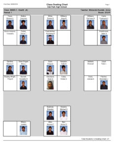 Printable Computer Lab Seating Chart Template Excel