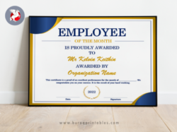 Printable Employee Of The Month Chart Template Word