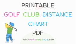 Free Editable Golf Club Distance Chart Template Doc