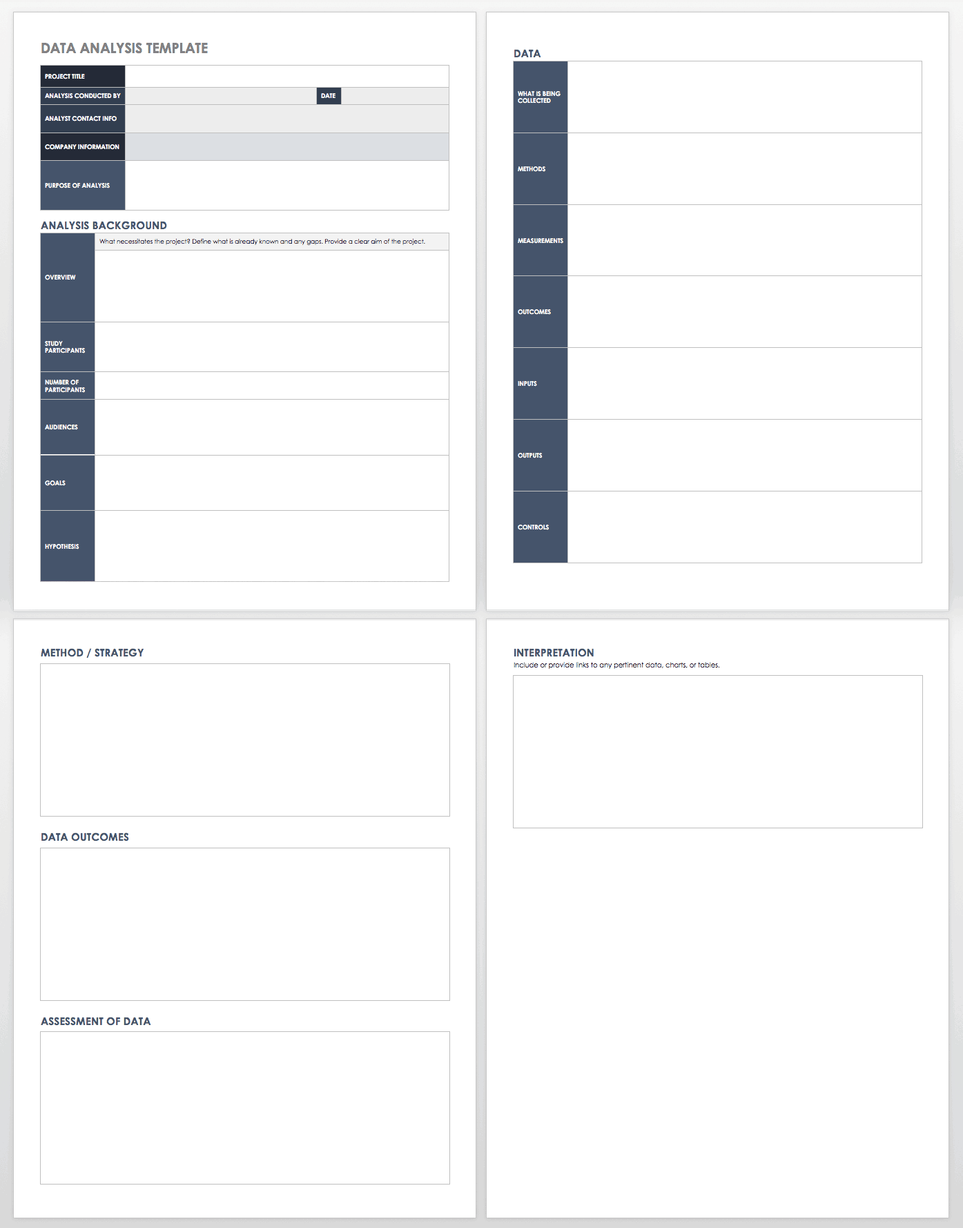 Excel Training Needs Analysis Template