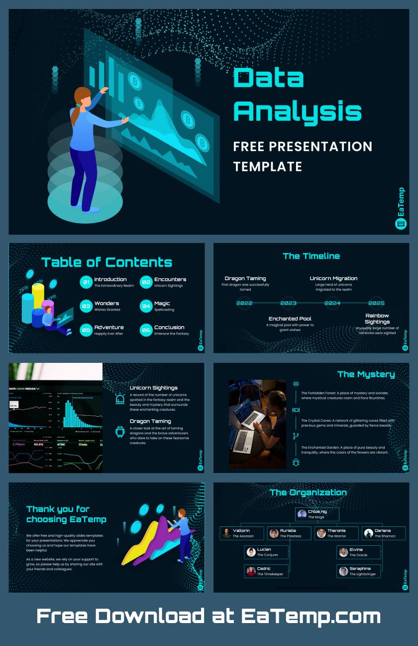 Free data analysis powerpoint template