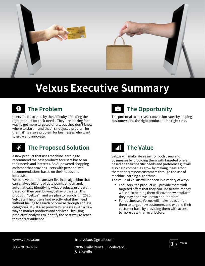 Business Proposal Executive Summary Template