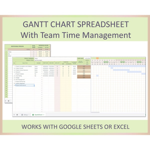 Blank 12 Month Gantt Chart Template  Sample