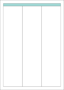 Blank 3 Column T Chart Template