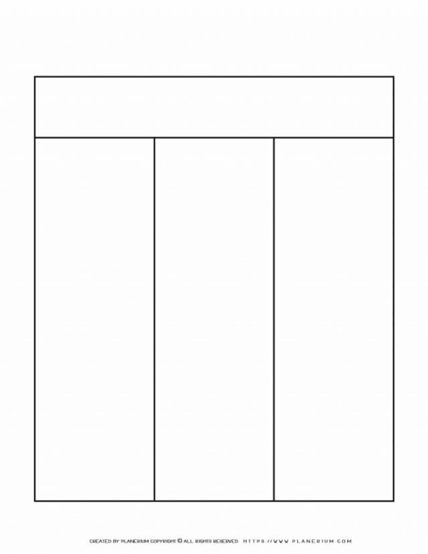 Custom 3 Column T Chart Template  Sample