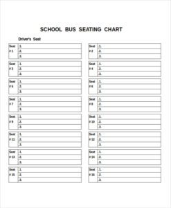 Custom School Bus Seating Chart Template Word