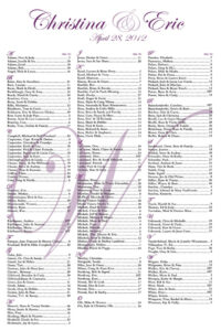 Custom Seating Chart By Last Name Template Doc Sample