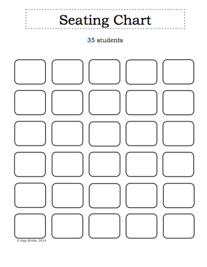 Custom Seating Chart For Classroom Template Doc