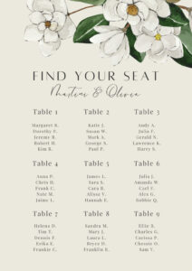 Editable Seating Chart For Wedding Template Excel Sample