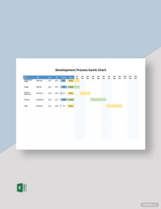 Editable Software Development Gantt Chart Template