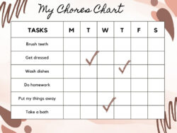 Free Blank Chore Chart For Adults Templates  Sample