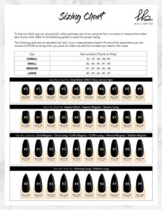 Free Blank Press On Nail Sizing Chart Template Pdf Sample