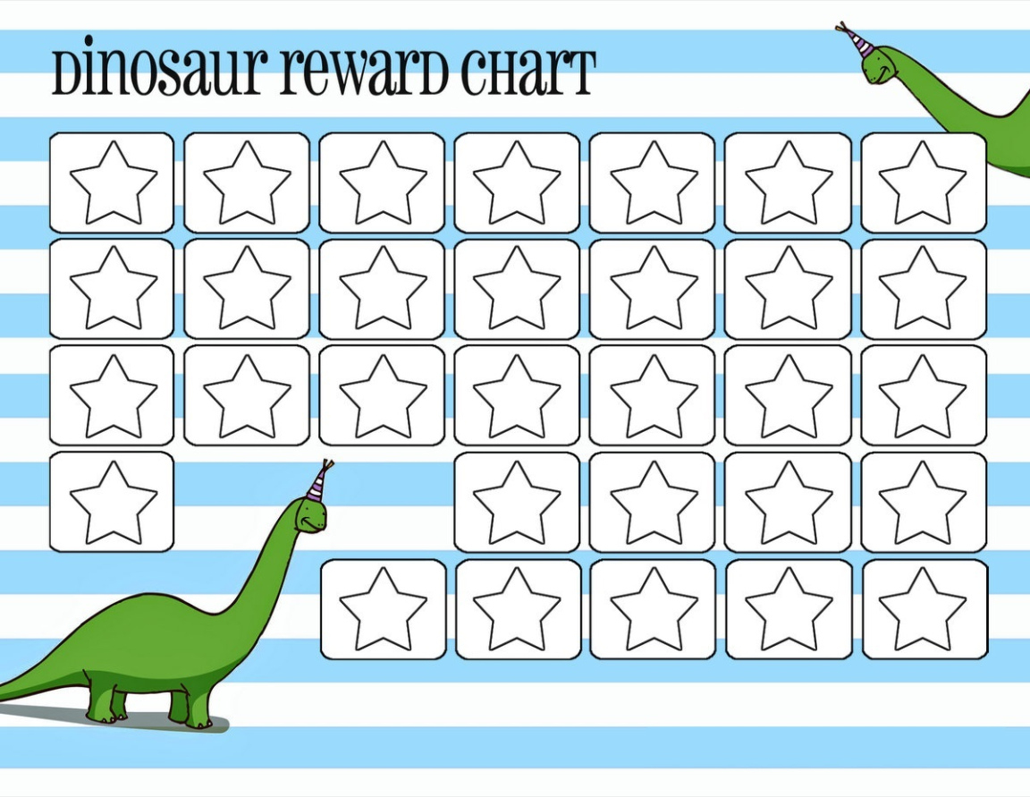 Free Blank Reward Charts For Preschoolers Template  Sample