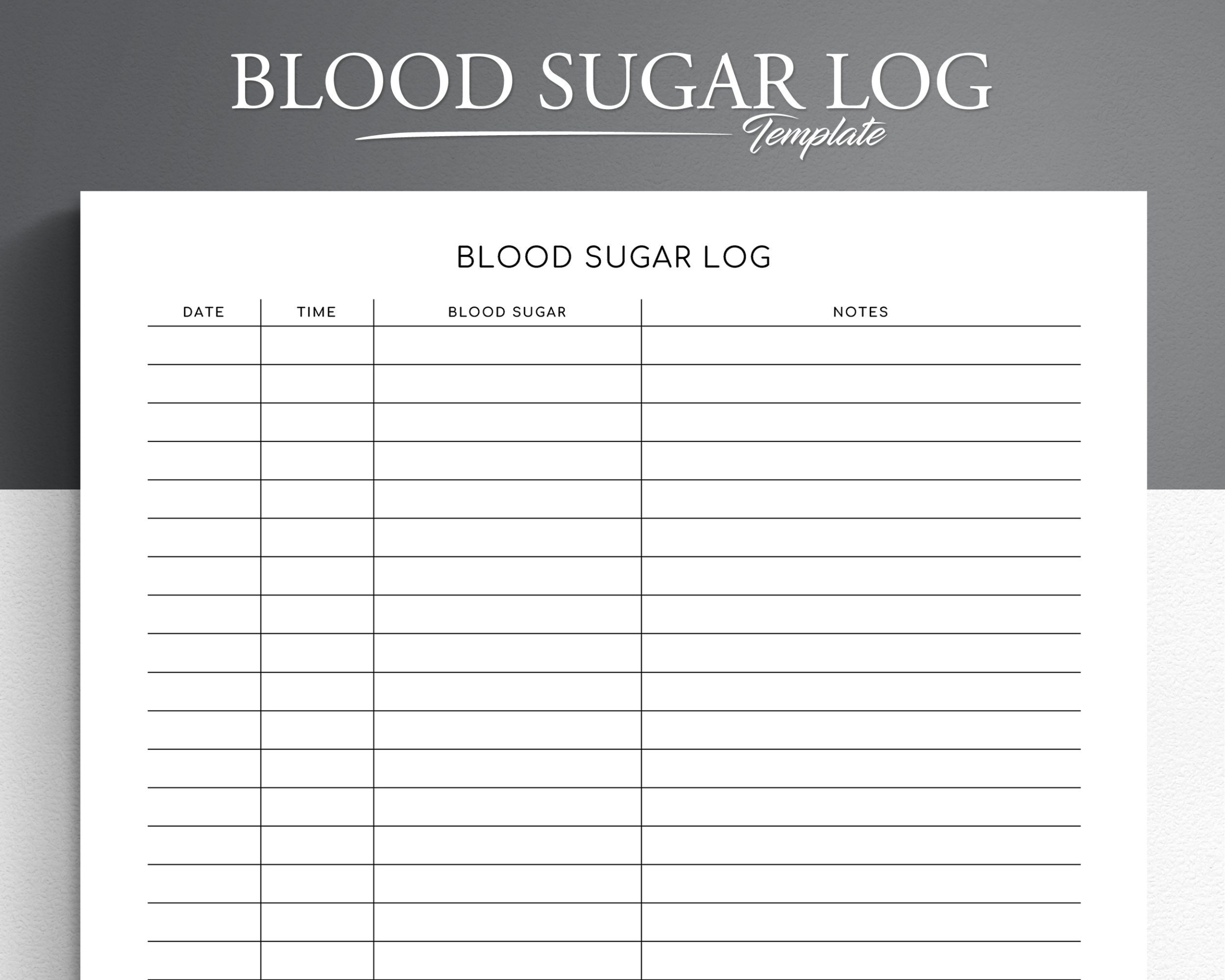 Free Custom Blood Sugar Monitoring Chart Template Excel