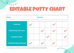 Free Custom Potty Training Reward Chart Template Excel Sample