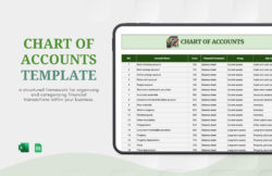 Free Custom Retail Chart Of Accounts Templates Excel Sample