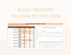 Free Editable Blood Pressure Tracking Chart Template Doc